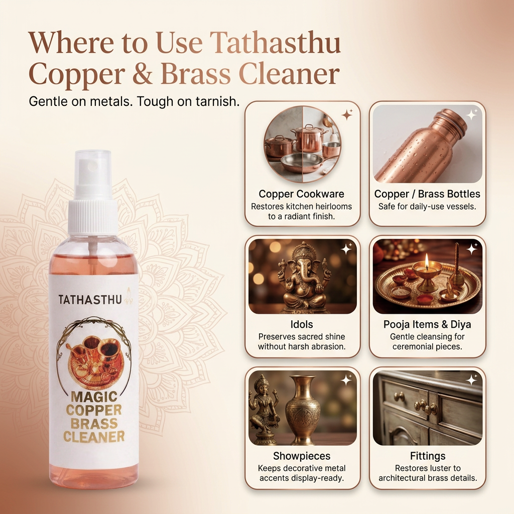Tathasthu Magic Copper & Brass Cleaner | 180 ml