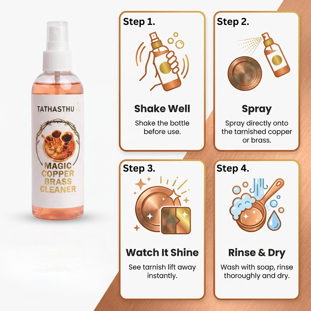 Tathasthu Magic Copper & Brass Cleaner | 180 ml