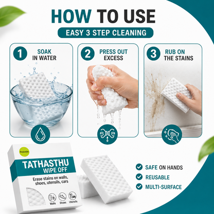 Tathasthu Wipe Off | Multi-Surface Cleaning Sponge