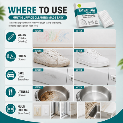 Tathasthu Wipe Off | Multi-Surface Cleaning Sponge