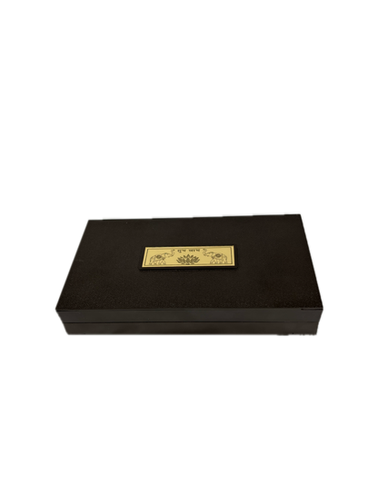 Laxmi and Ganesha 24K Gold Plated Pocket Temple